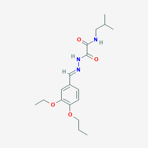 2-[(2E)-2-(3-ethoxy-4-propoxybenzylidene)hydrazinyl]-N-(2-methylpropyl)-2-oxoacetamide