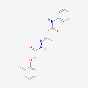 (3E)-3-{[(2-methylphenoxy)acetyl]hydrazono}-N-phenylbutanamide