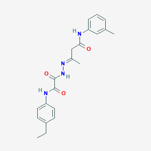 (3E)-3-(2-{[(4-ethylphenyl)amino](oxo)acetyl}hydrazinylidene)-N-(3-methylphenyl)butanamide