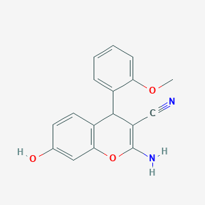 2-amino-7-hydroxy-4-(2-methoxyphenyl)-4H-chromene-3-carbonitrile