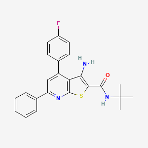 3-amino-N-tert-butyl-4-(4-fluorophenyl)-6-phenylthieno[2,3-b]pyridine-2-carboxamide