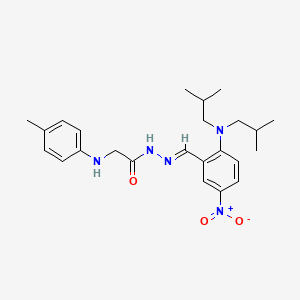 N'-[(E)-{2-[Bis(2-methylpropyl)amino]-5-nitrophenyl}methylidene]-2-[(4-methylphenyl)amino]acetohydrazide