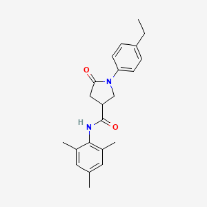 1-(4-ethylphenyl)-5-oxo-N-(2,4,6-trimethylphenyl)pyrrolidine-3-carboxamide