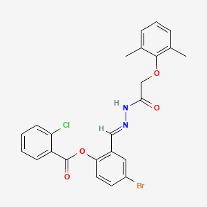 4-bromo-2-[(E)-{2-[(2,6-dimethylphenoxy)acetyl]hydrazinylidene}methyl]phenyl 2-chlorobenzoate