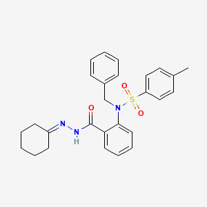 N-benzyl-N-{2-[(2-cyclohexylidenehydrazinyl)carbonyl]phenyl}-4-methylbenzenesulfonamide