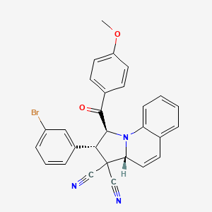 (1S,2S,3aR)-2-(3-bromophenyl)-1-[(4-methoxyphenyl)carbonyl]-1,2-dihydropyrrolo[1,2-a]quinoline-3,3(3aH)-dicarbonitrile