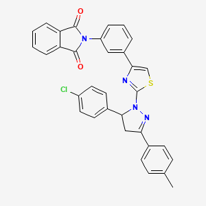 2-(3-{2-[5-(4-chlorophenyl)-3-(4-methylphenyl)-4,5-dihydro-1H-pyrazol-1-yl]-1,3-thiazol-4-yl}phenyl)-1H-isoindole-1,3(2H)-dione