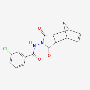 3-chloro-N-(1,3-dioxo-1,3,3a,4,7,7a-hexahydro-2H-4,7-methanoisoindol-2-yl)benzamide