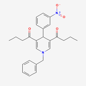 1,1'-[1-Benzyl-4-(3-nitrophenyl)-1,4-dihydropyridine-3,5-diyl]dibutan-1-one