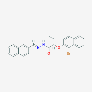 2-[(1-bromonaphthalen-2-yl)oxy]-N'-[(E)-naphthalen-2-ylmethylidene]butanehydrazide