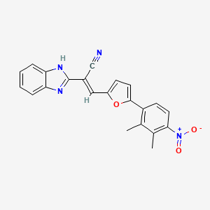 (2E)-2-(1H-benzimidazol-2-yl)-3-[5-(2,3-dimethyl-4-nitrophenyl)furan-2-yl]prop-2-enenitrile