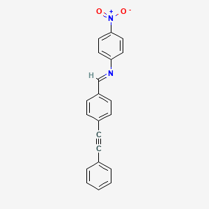 4-nitro-N-{(E)-[4-(phenylethynyl)phenyl]methylidene}aniline