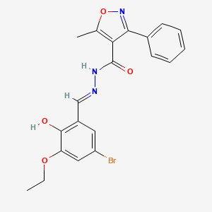 N'-[(E)-(5-bromo-3-ethoxy-2-hydroxyphenyl)methylidene]-5-methyl-3-phenyl-1,2-oxazole-4-carbohydrazide