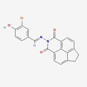 2-[(3-bromo-4-hydroxybenzylidene)amino]-6,7-dihydro-1H-indeno[6,7,1-def]isoquinoline-1,3(2H)-dione