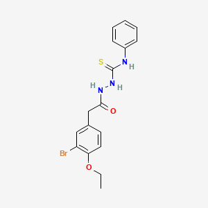 2-[(3-bromo-4-ethoxyphenyl)acetyl]-N-phenylhydrazinecarbothioamide