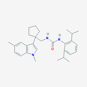 Urea, N-(2,6-bis(1-methylethyl)phenyl)-N'-((1-(1,5-dimethyl-1H-indol-3-yl)cyclopentyl)methyl)-