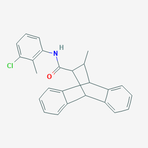 molecular formula C25H22ClNO B11538687 N-(3-chloro-2-methylphenyl)-12-methyl-9,10-dihydro-9,10-ethanoanthracene-11-carboxamide 