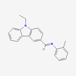 Carbazole, 9-ethyl-3-(2-methylphenyliminomethyl)-