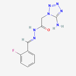 2-(5-amino-1H-tetrazol-1-yl)-N'-[(E)-(2-fluorophenyl)methylidene]acetohydrazide