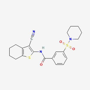 N-(3-cyano-4,5,6,7-tetrahydro-1-benzothiophen-2-yl)-3-(piperidin-1-ylsulfonyl)benzamide