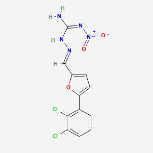 (2E)-2-{[5-(2,3-dichlorophenyl)furan-2-yl]methylidene}-N'-nitrohydrazinecarboximidamide