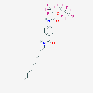 molecular formula C24H29F11N2O3 B11538773 4-{[2,3,3,3-tetrafluoro-2-(heptafluoropropoxy)propanoyl]amino}-N-undecylbenzamide 