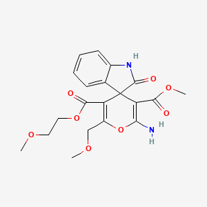 5'-(2-Methoxyethyl) 3'-methyl 2'-amino-6'-(methoxymethyl)-2-oxo-1,2-dihydrospiro[indole-3,4'-pyran]-3',5'-dicarboxylate