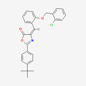 (4E)-2-(4-tert-butylphenyl)-4-{2-[(2-chlorobenzyl)oxy]benzylidene}-1,3-oxazol-5(4H)-one