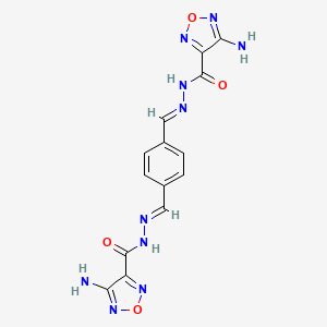 N',N''-[benzene-1,4-diyldi(E)methylylidene]bis(4-amino-1,2,5-oxadiazole-3-carbohydrazide)