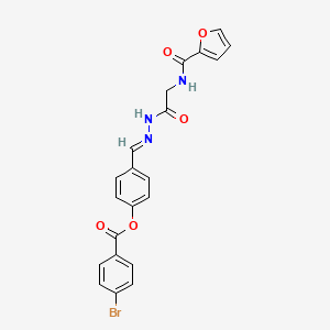 4-[(E)-({2-[(Furan-2-YL)formamido]acetamido}imino)methyl]phenyl 4-bromobenzoate