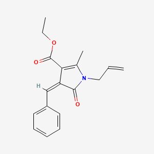 ethyl (4Z)-4-benzylidene-2-methyl-5-oxo-1-(prop-2-en-1-yl)-4,5-dihydro-1H-pyrrole-3-carboxylate