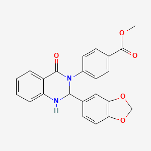 methyl 4-[2-(1,3-benzodioxol-5-yl)-4-oxo-1,4-dihydroquinazolin-3(2H)-yl]benzoate