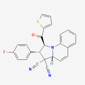 (1S,2S,3aR)-2-(4-fluorophenyl)-1-(thiophen-2-ylcarbonyl)-1,2-dihydropyrrolo[1,2-a]quinoline-3,3(3aH)-dicarbonitrile