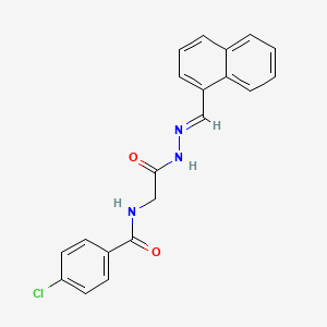 4-chloro-N-{2-[(2E)-2-(1-naphthylmethylene)hydrazino]-2-oxoethyl}benzamide