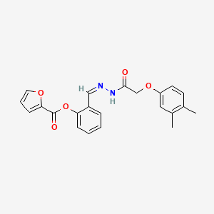 2-[(Z)-{2-[(3,4-dimethylphenoxy)acetyl]hydrazinylidene}methyl]phenyl furan-2-carboxylate