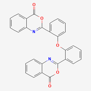 molecular formula C28H16N2O5 B11538922 2-{2-[2-(4-oxo-4H-3,1-benzoxazin-2-yl)phenoxy]phenyl}-4H-3,1-benzoxazin-4-one 