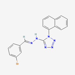 5-[(2E)-2-(3-bromobenzylidene)hydrazinyl]-1-(naphthalen-1-yl)-1H-tetrazole