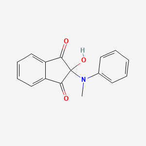 molecular formula C16H13NO3 B11538944 2-hydroxy-2-[methyl(phenyl)amino]-1H-indene-1,3(2H)-dione 