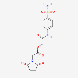 2-Oxo-2-[(4-sulfamoylphenyl)amino]ethyl (2,5-dioxopyrrolidin-1-yl)acetate