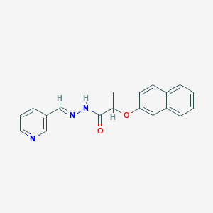 2-(naphthalen-2-yloxy)-N'-[(E)-pyridin-3-ylmethylidene]propanehydrazide