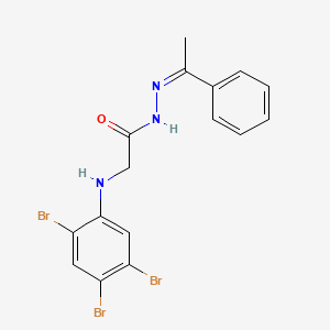 molecular formula C16H14Br3N3O B11538996 N'-[(1Z)-1-phenylethylidene]-2-[(2,4,5-tribromophenyl)amino]acetohydrazide (non-preferred name) 