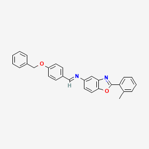 N-{(E)-[4-(benzyloxy)phenyl]methylidene}-2-(2-methylphenyl)-1,3-benzoxazol-5-amine