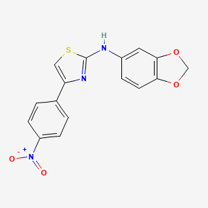 N-(1,3-benzodioxol-5-yl)-4-(4-nitrophenyl)-1,3-thiazol-2-amine