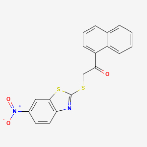 1-(Naphthalen-1-yl)-2-[(6-nitro-1,3-benzothiazol-2-yl)sulfanyl]ethanone