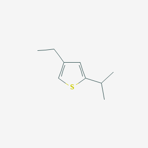 molecular formula C9H14S B115393 Thiophene, 3-ethyl-5-isopropyl CAS No. 147871-78-1