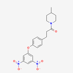 3-[4-(3,5-Dinitrophenoxy)phenyl]-1-(4-methylpiperidin-1-yl)propan-1-one