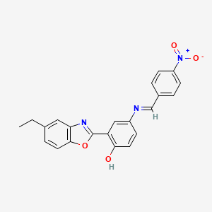 2-(5-ethyl-1,3-benzoxazol-2-yl)-4-{[(Z)-(4-nitrophenyl)methylidene]amino}phenol