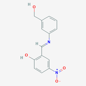 2-[(E)-{[3-(hydroxymethyl)phenyl]imino}methyl]-4-nitrophenol