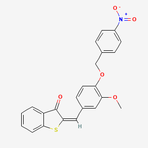 (2E)-2-{3-methoxy-4-[(4-nitrobenzyl)oxy]benzylidene}-1-benzothiophen-3(2H)-one