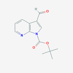 molecular formula C13H14N2O3 B115396 tert-butyl 3-formyl-1H-pyrrolo[2,3-b]pyridine-1-carboxylate CAS No. 144657-66-9